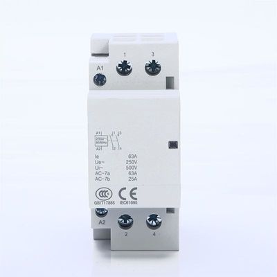 2NO喧騒の柵AC世帯のモジュラー接触器2P 63A 220V 230V 50/60Hz NC無し