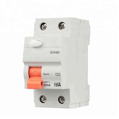 残りの現在の小型遮断器のタイプAC DCKB 30ma 16a 2p RCCB 4ポーランド人