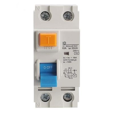 RCCB ELCBの電子残りの現在の遮断器ID 2Pの赤い銅4P 25A 40A 63A