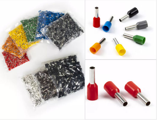 銅の黄銅E1018は前にひだが付く末端のフェルールAWG 18ワイヤー コネクターを絶縁した